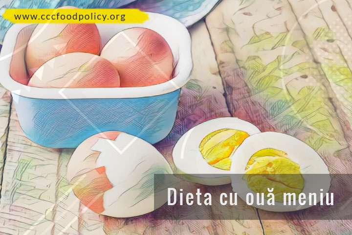 dietă cu ouă meniu